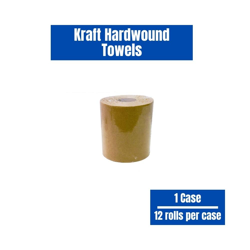 1 Case/12 Rolls - Kraft Brown Paper Towel Roll 7.87" x 300