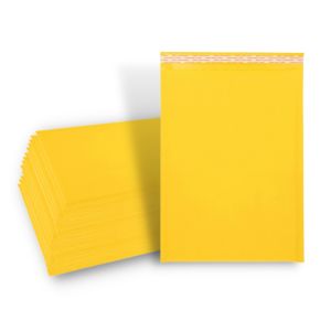 Yellow Kraft Bubble Mailers Made in North America